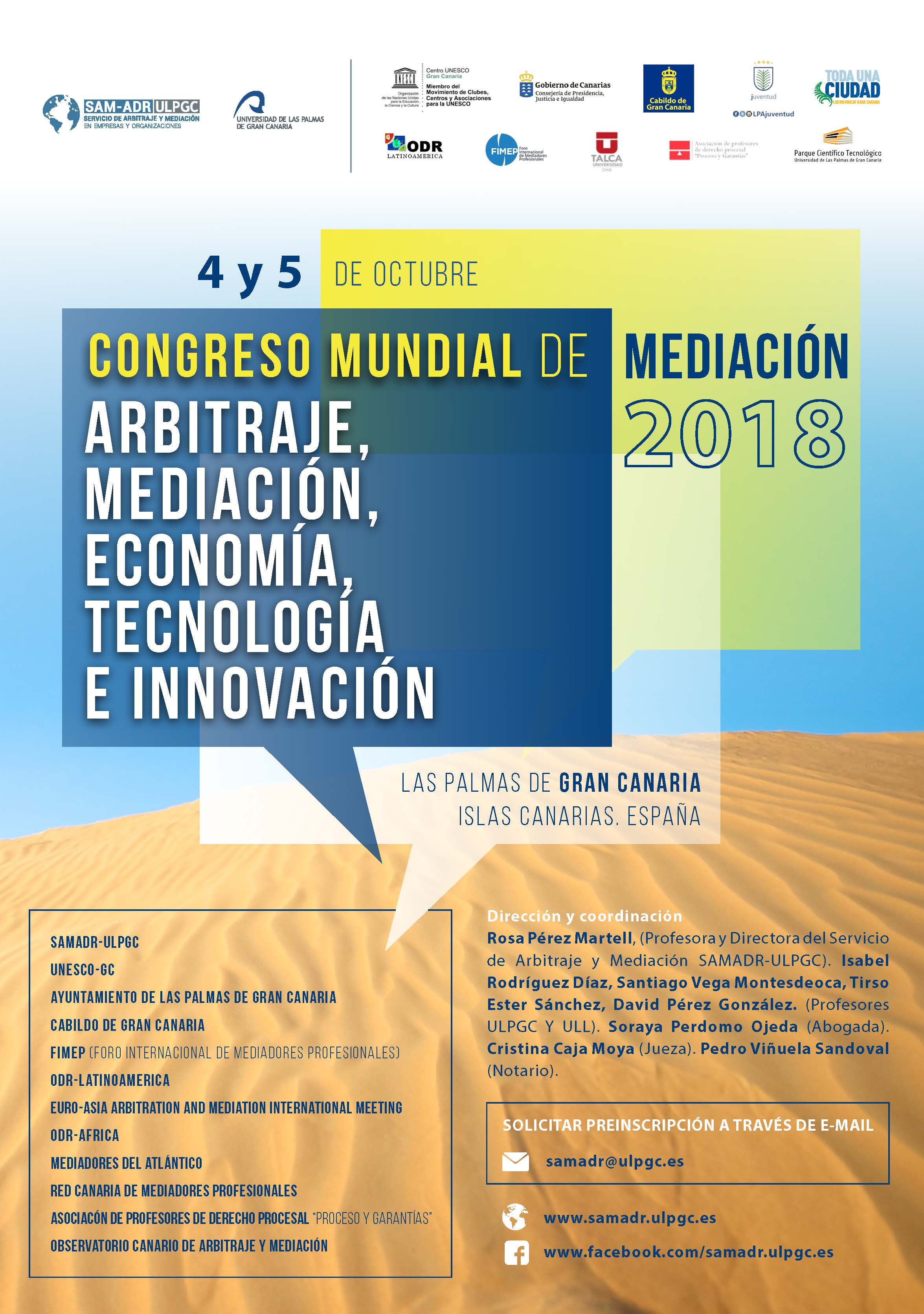 Congreso Mundial de Arbitraje, Mediaci&oacute;n, Econom&iacute;a, Tecnolog&iacute;a e Innovaci&oacute;n
