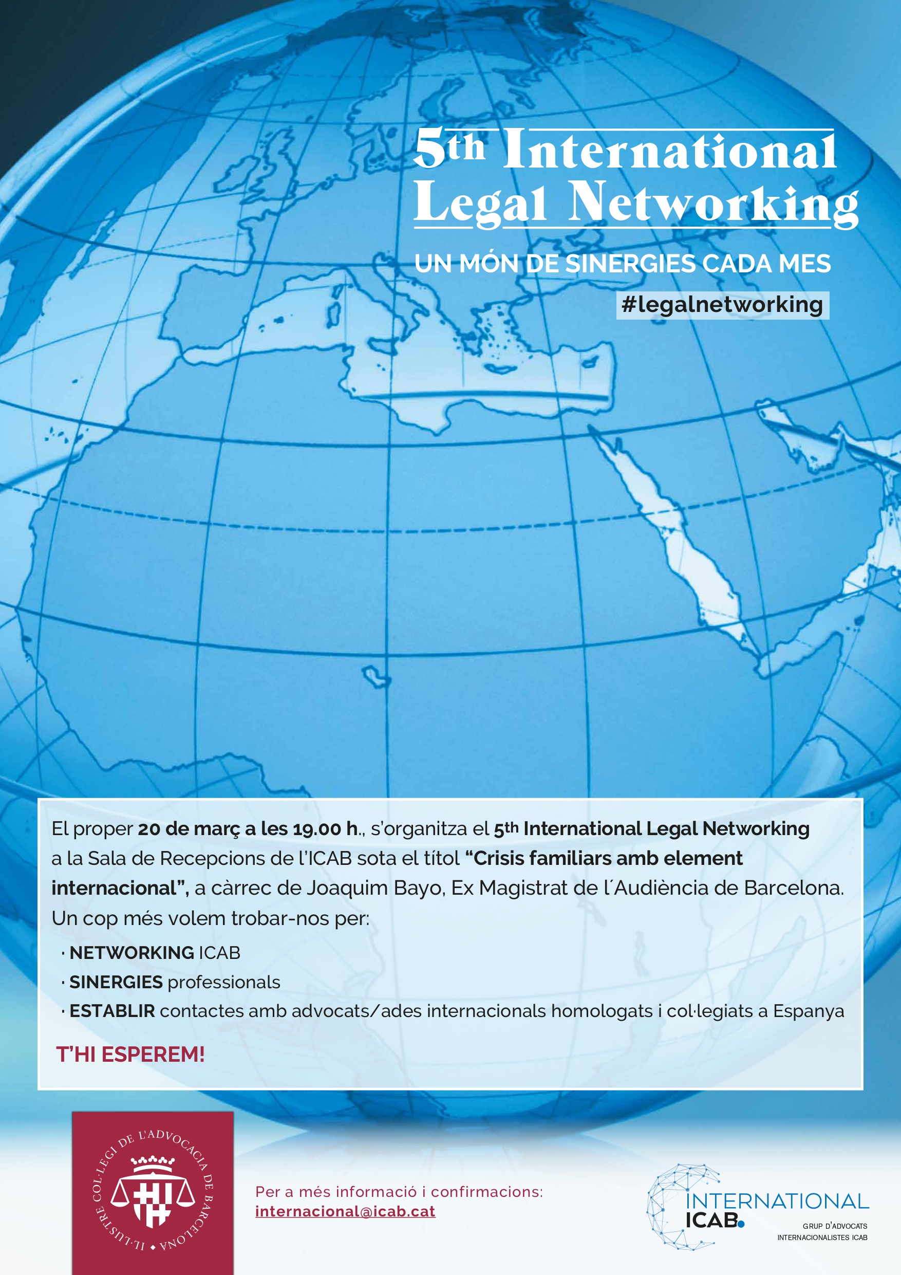 5&ordm; International Legal Networking: Crisis familiares con elemento internacional