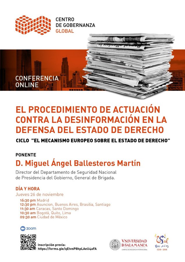 El procedimiento de actuaci&oacute;n contra la desinformaci&oacute;n en la defensa del Estado de Derecho