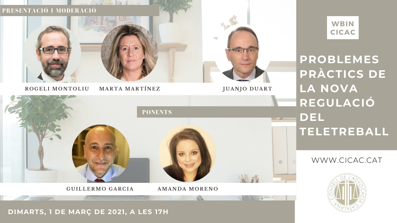WbinCICAC: Problemes pr&agrave;ctics de la nova regulaci&oacute; del teletreball