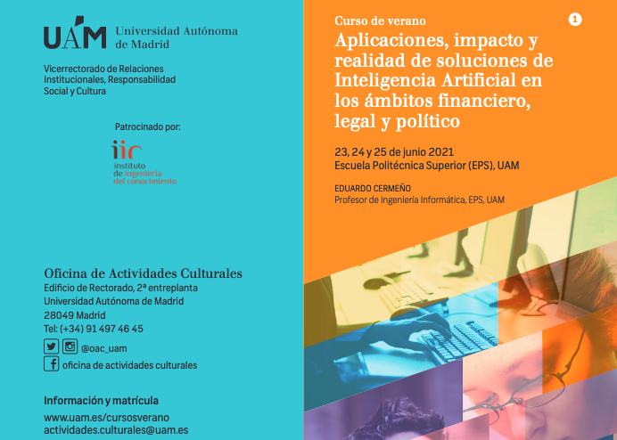 Aplicaciones, impacto y realidad de soluciones de Inteligencia Artificial en los &aacute;mbitos financiero, legal y pol&iacute;tico