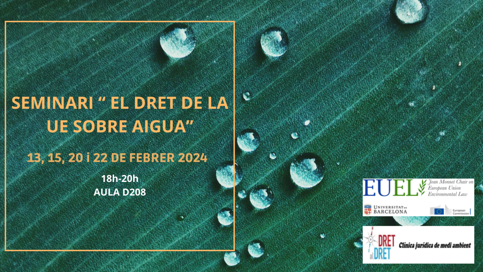 Dret de la Uni&oacute; Europea sobre l&acute;aigua