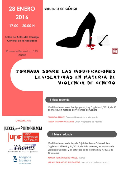 Jornada sobre las modificaciones legislativas en materia de Violencia de G&eacute;nero 